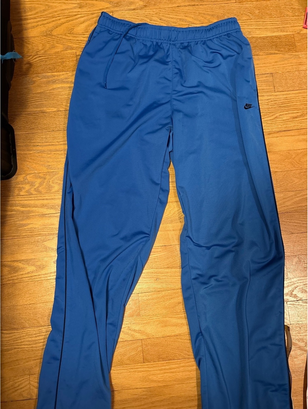 Nike Blue Athletic Track Pants with Zippered Ankles